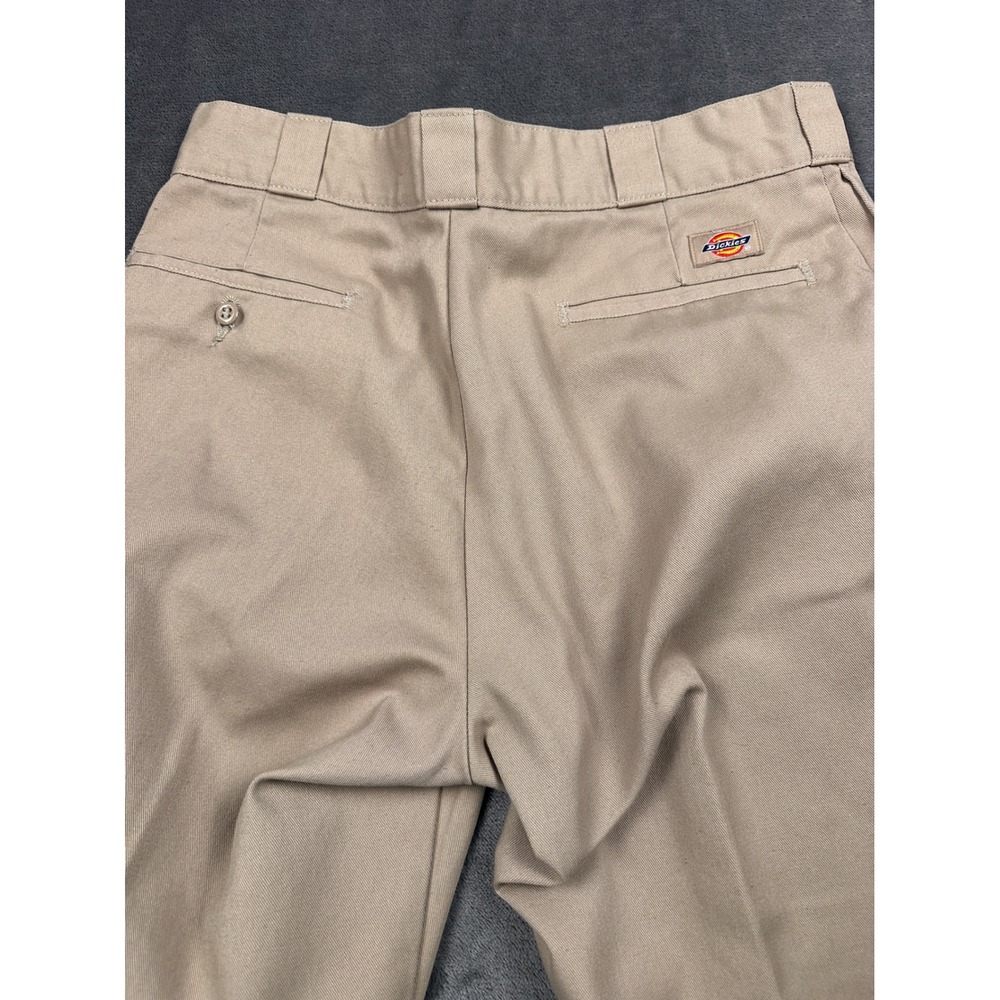 Dickies 874 Original Fit Khaki Work Pants Men 34x32 Tan Straight Leg Twill Chino - Picture 6 of 8